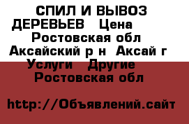 СПИЛ И ВЫВОЗ ДЕРЕВЬЕВ › Цена ­ 100 - Ростовская обл., Аксайский р-н, Аксай г. Услуги » Другие   . Ростовская обл.